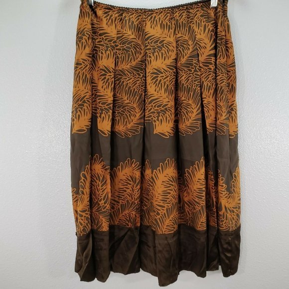 J Jill Womens Skirt Brown Copper Orange Elastic Wa - Picture 9 of 9